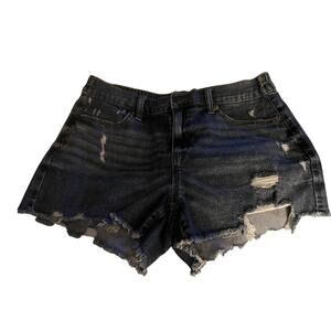 AERIE DAYDREAM DENIM JEAN SHORTS WOMEN'S SIZE S/P CUT OFF DISTRESSED